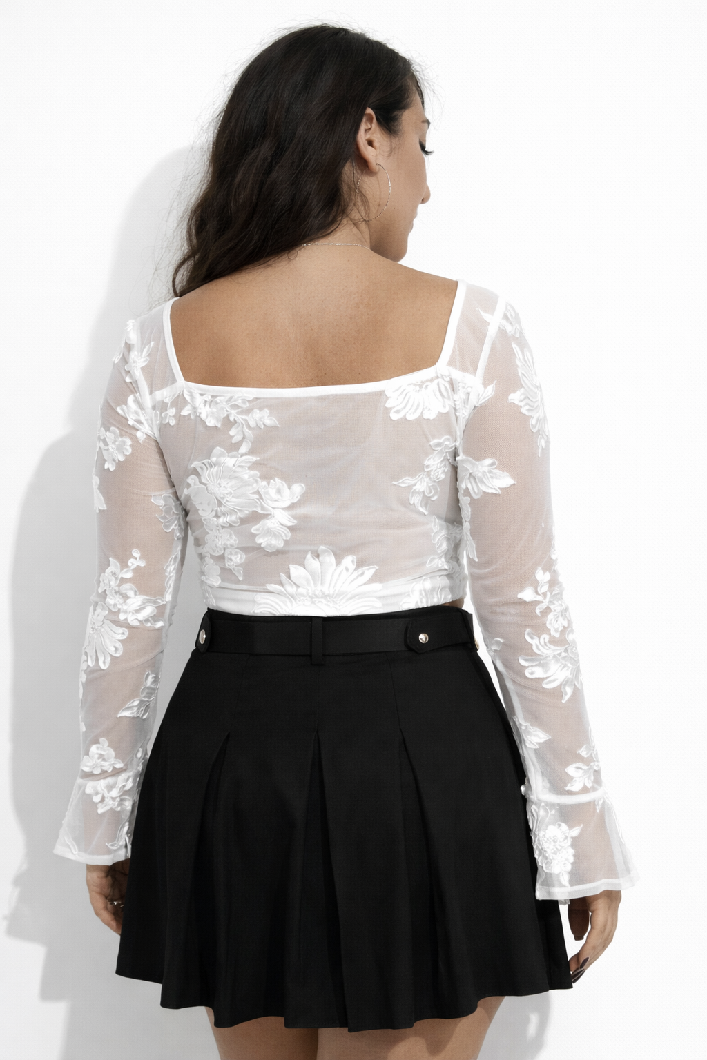 Top Floral Bianco